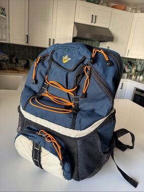 Volcom Navy and Orange Outdoor Backpack